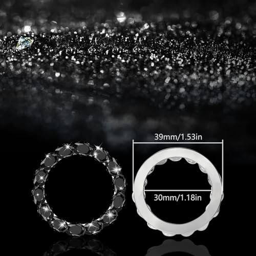 Crystal Rhinestone Car Engine Stop Decoration Ring, Bling Car Button 1 PC Black