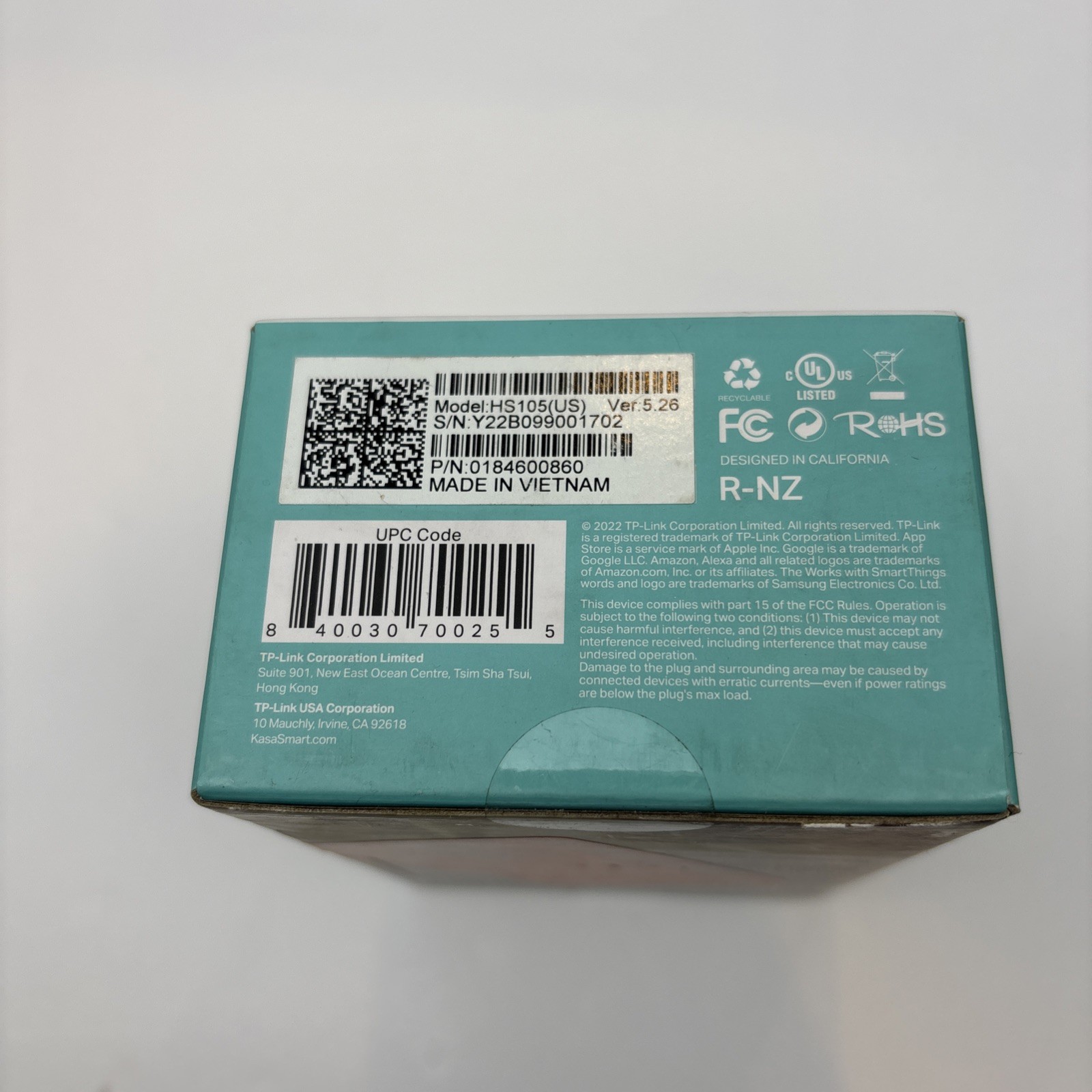 Kasa Smart WI-FI Plug Mini TP-LINK HS105(US)Plug-In Socket Controller NIB