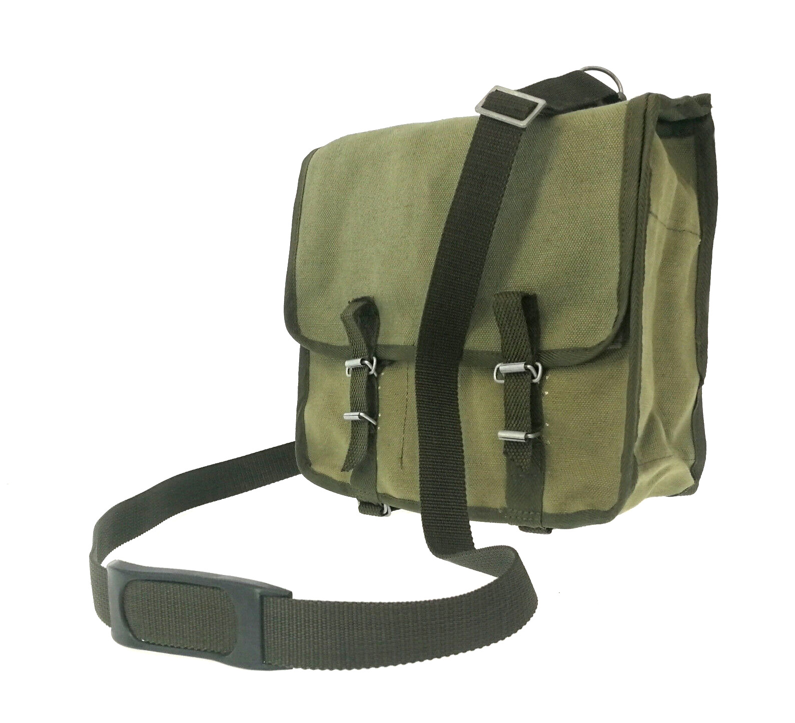 Genuine Polish Army Canvas Webbing Bread Bag Military Satchel-Wz986-Olive-NEW.