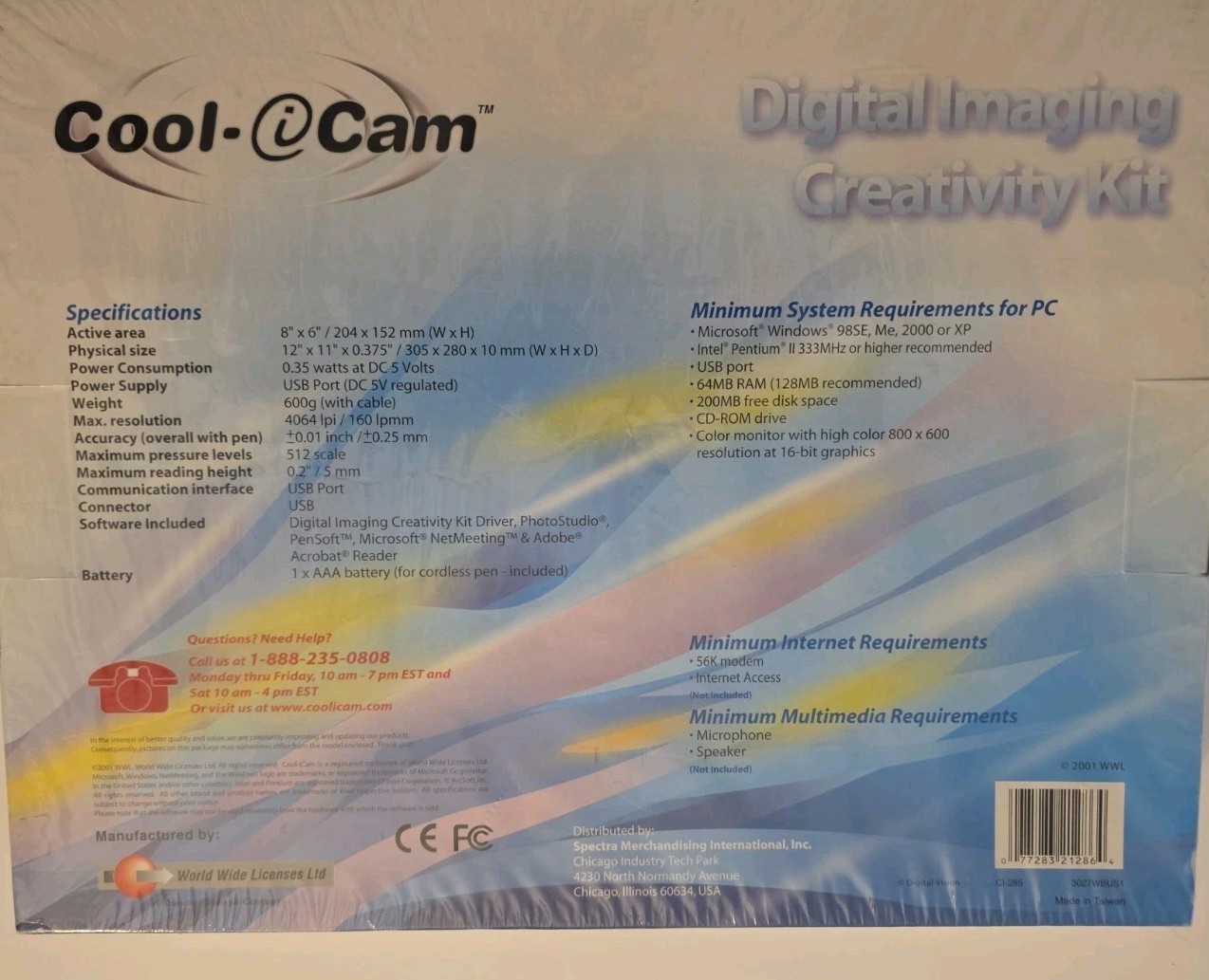 NEW SEALED 2001 COOL-ICAM CI-285 INTERACTIVE Digital IMAGING CREATIVITY PAD KIT
