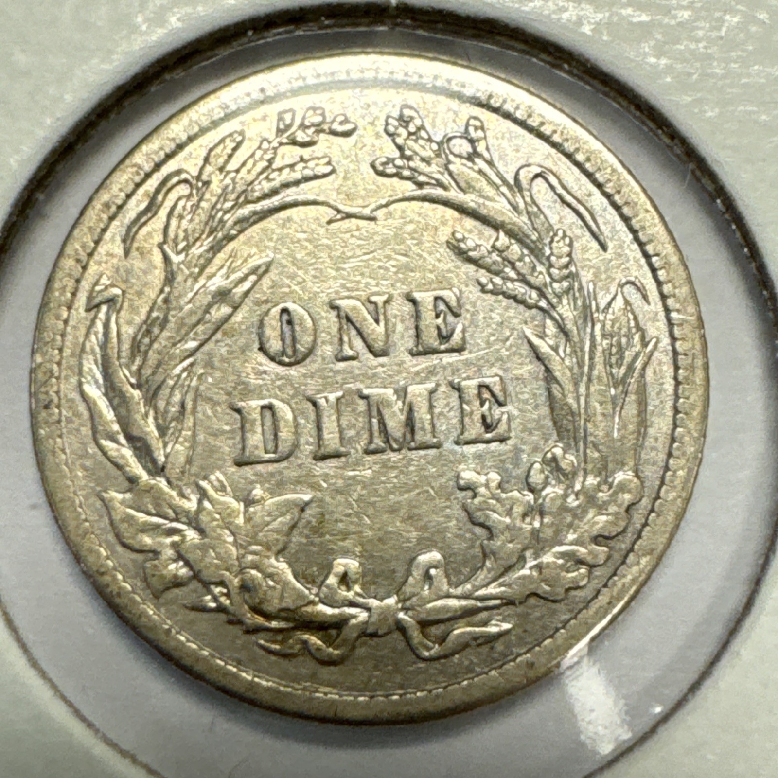 1915 Barber Silver Dime XF Details - Light Cleaning