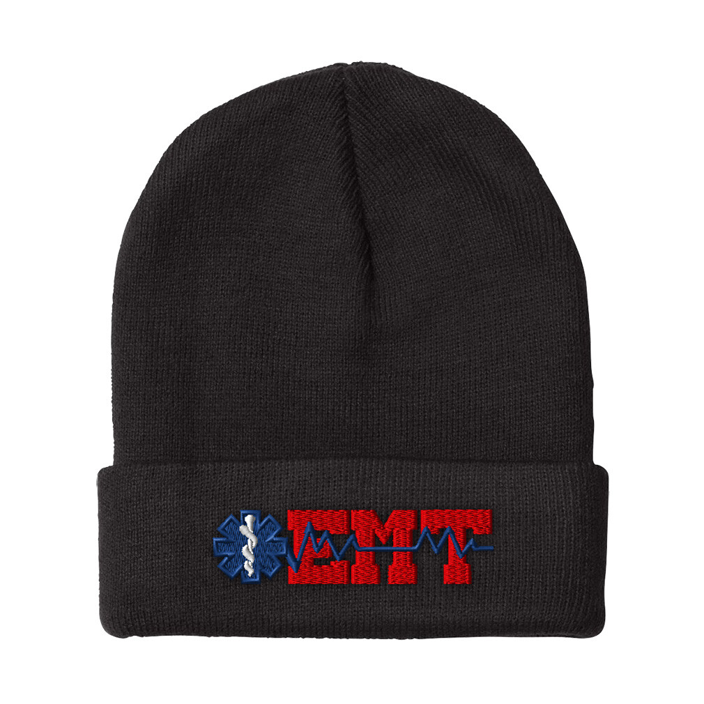 Beanies for Men Emt Paramedic Embroidery Winter Hats Women Acrylic Skull Cap