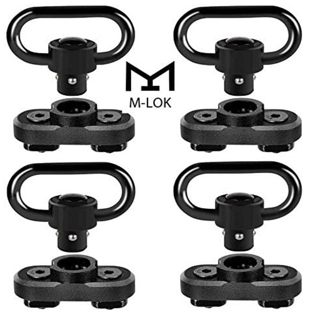 4 kit M-LOK MLOK Quick Release Sling Mount Push Button QD Sling Swivel Adaptor