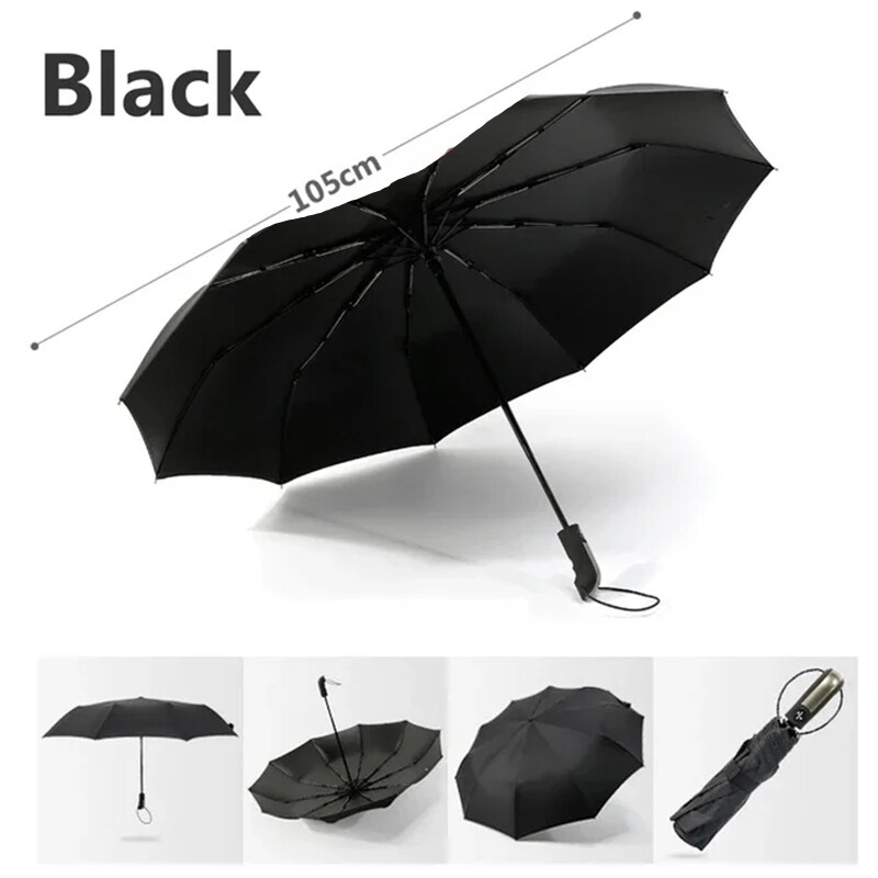 Automatic Umbrella Sun and Rain Anti-UV Windproof 3 Folding Compact Umbrella
