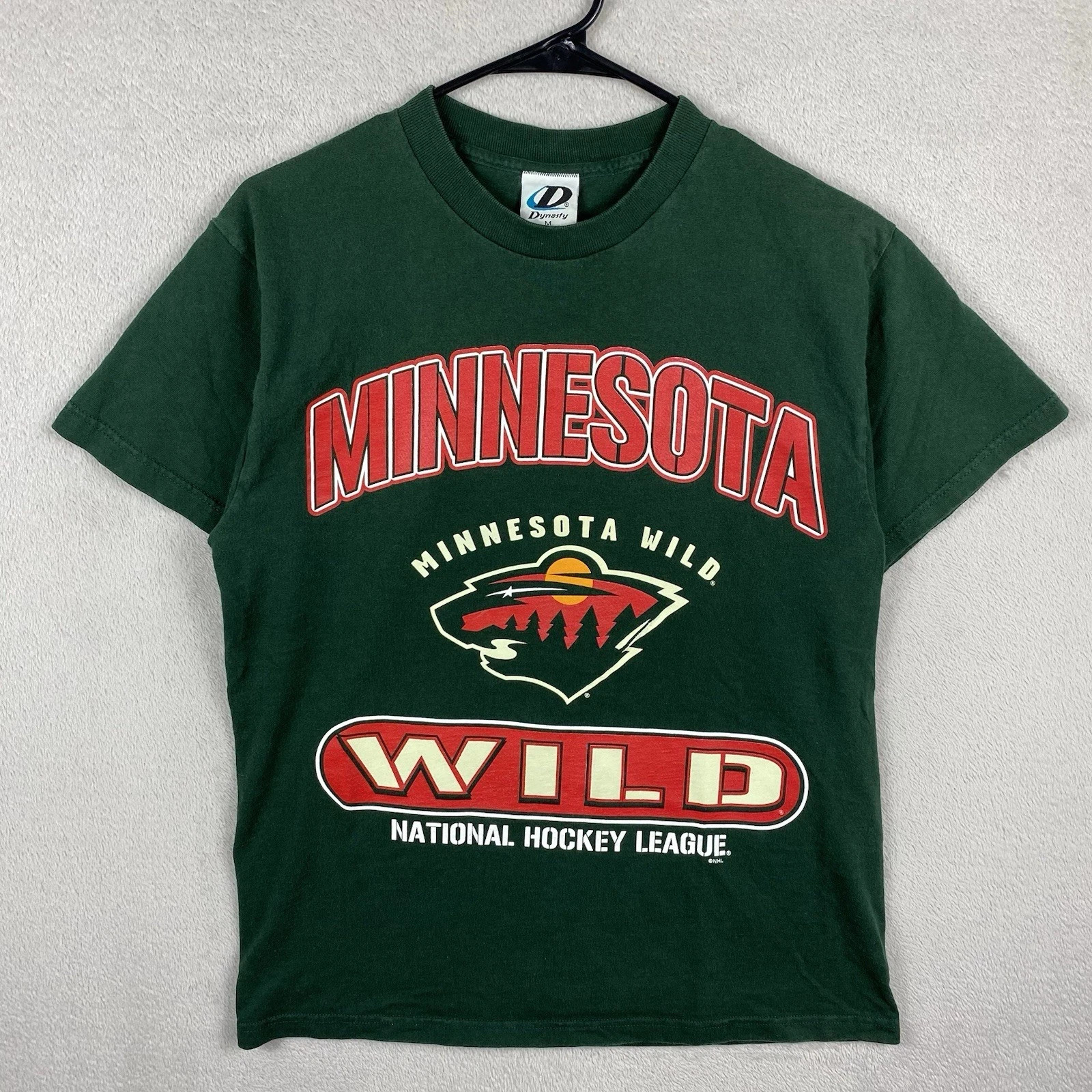 Vintage Minnesota Wild Hockey Team forest green shirt VK09860