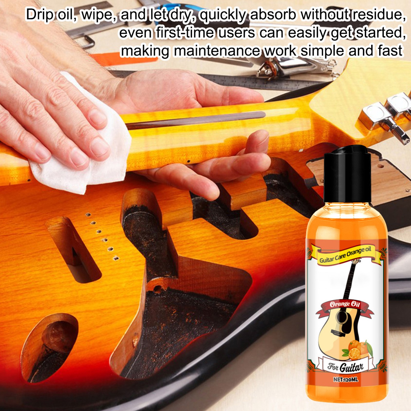 Guitar Care-Oil Cleaner Piano Violin Anti-cracking Instrument Universal Polishin