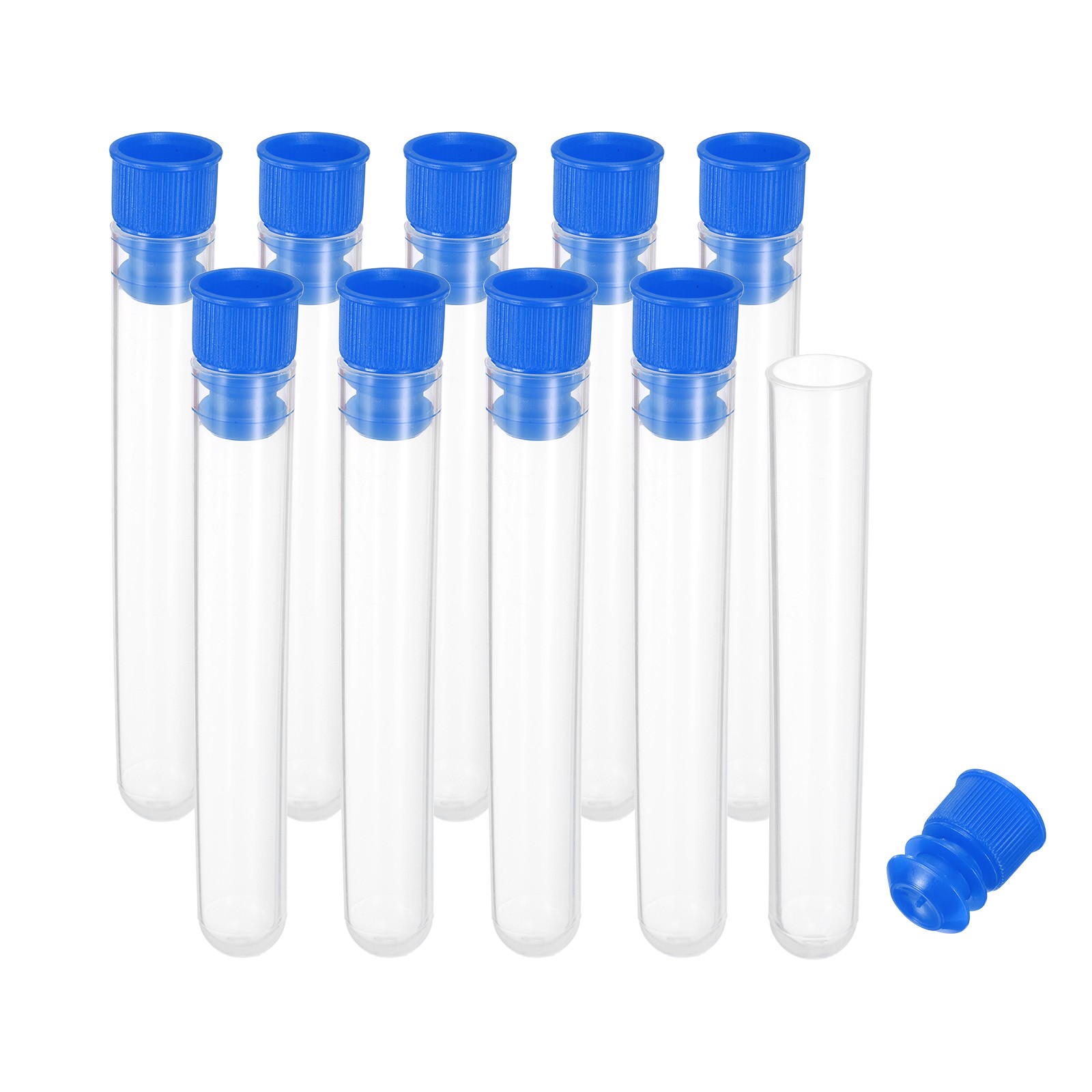 3" Length Plastic Sewing Needle Storage Holder, 10 Pcs Matte Pin Tube Blue