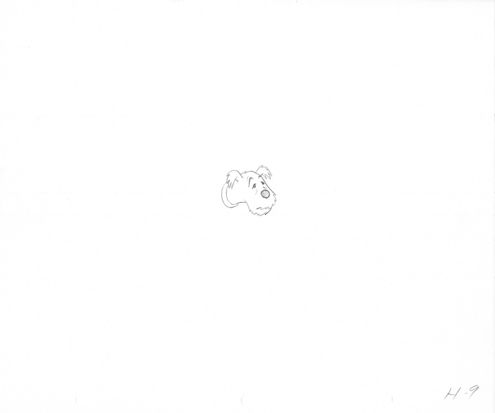 Herge Adventures of Tintin Snowy Cartoon Animation Cell Drawing 1957 to 64 003