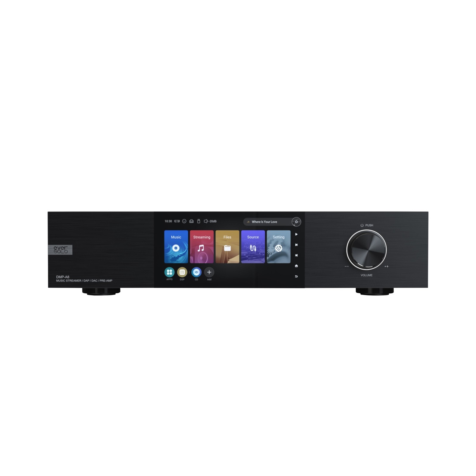 EverSolo DMP-A8 Network Streamer DAC & Preamplifier Black
