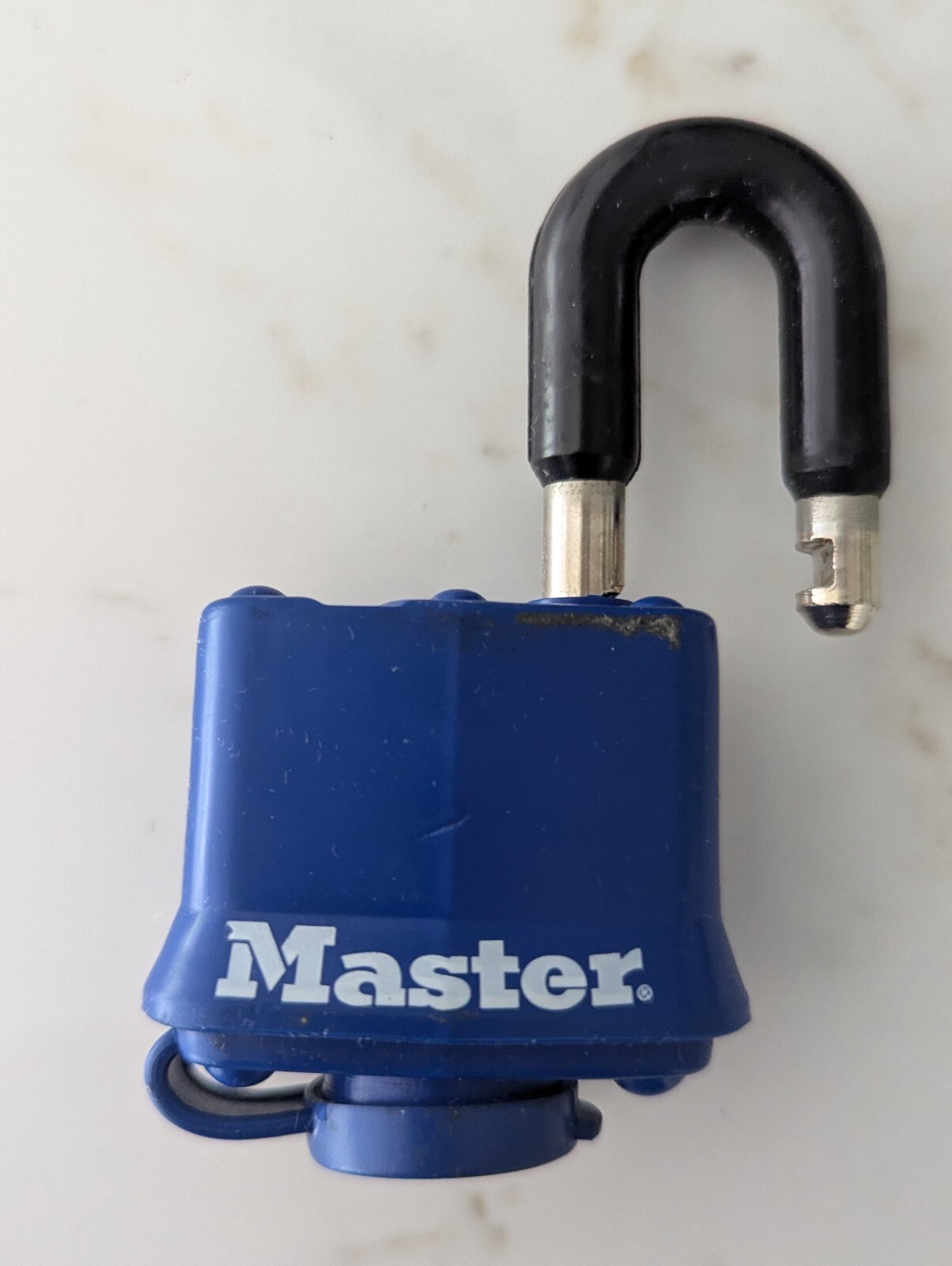 Master Lock Tough Under Fire Rubber Coated Pad Lock w/1 Key (NOS)