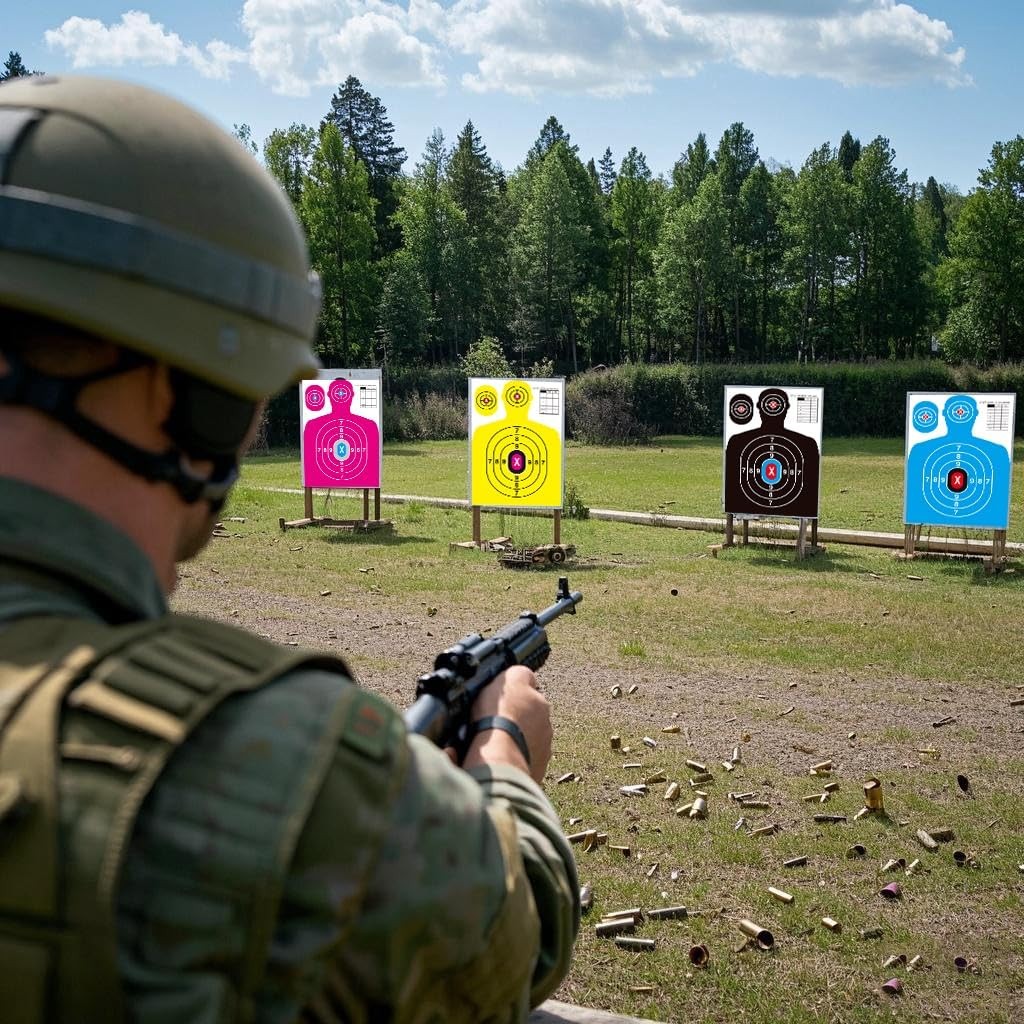 Paper Shooting Targets for Range Bulk 23"×35" Silhouette 12PC, Multicolor