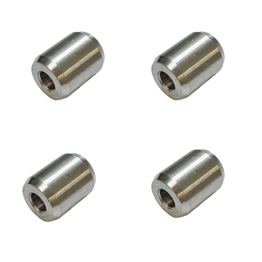 1/8" Wire Rope Button Stop Clips Cable Ferrules Stainless Steel 316 Marine 4 Pcs