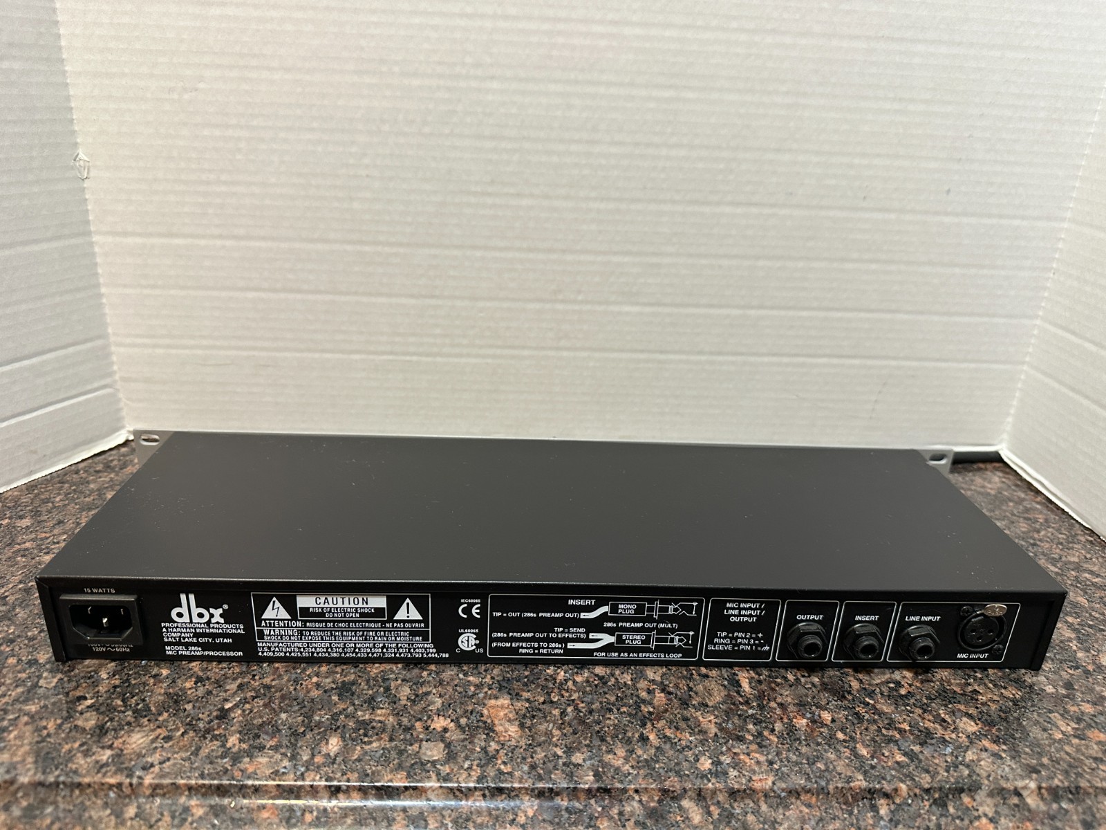 DBX 286s Microphone Pre-Amp Processor Audio Enhancer Channel Strip
