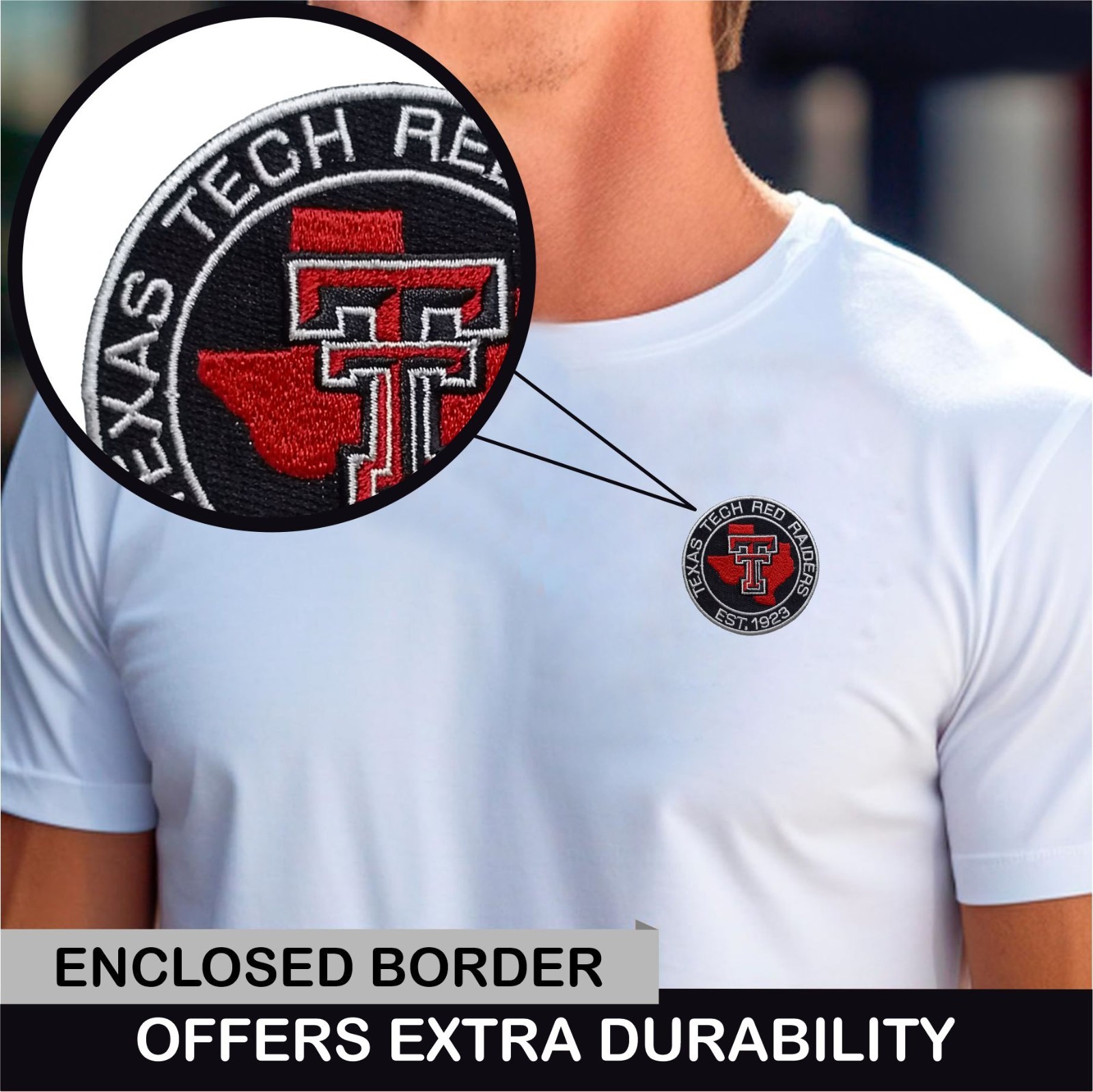 Texas Tech Raiders NCAA Team Logo Iron On Patch - Sew Patch - Embroidered Patch