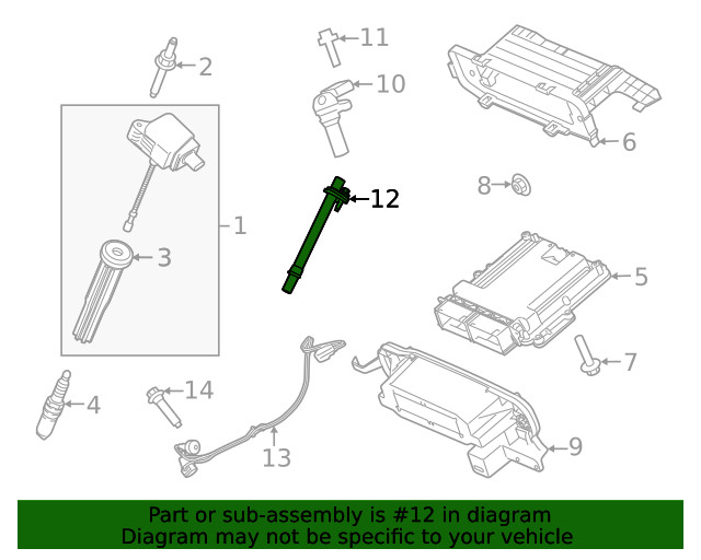 Genuine Ford Engine Crankshaft Position Sensor JR3Z-6C315-A