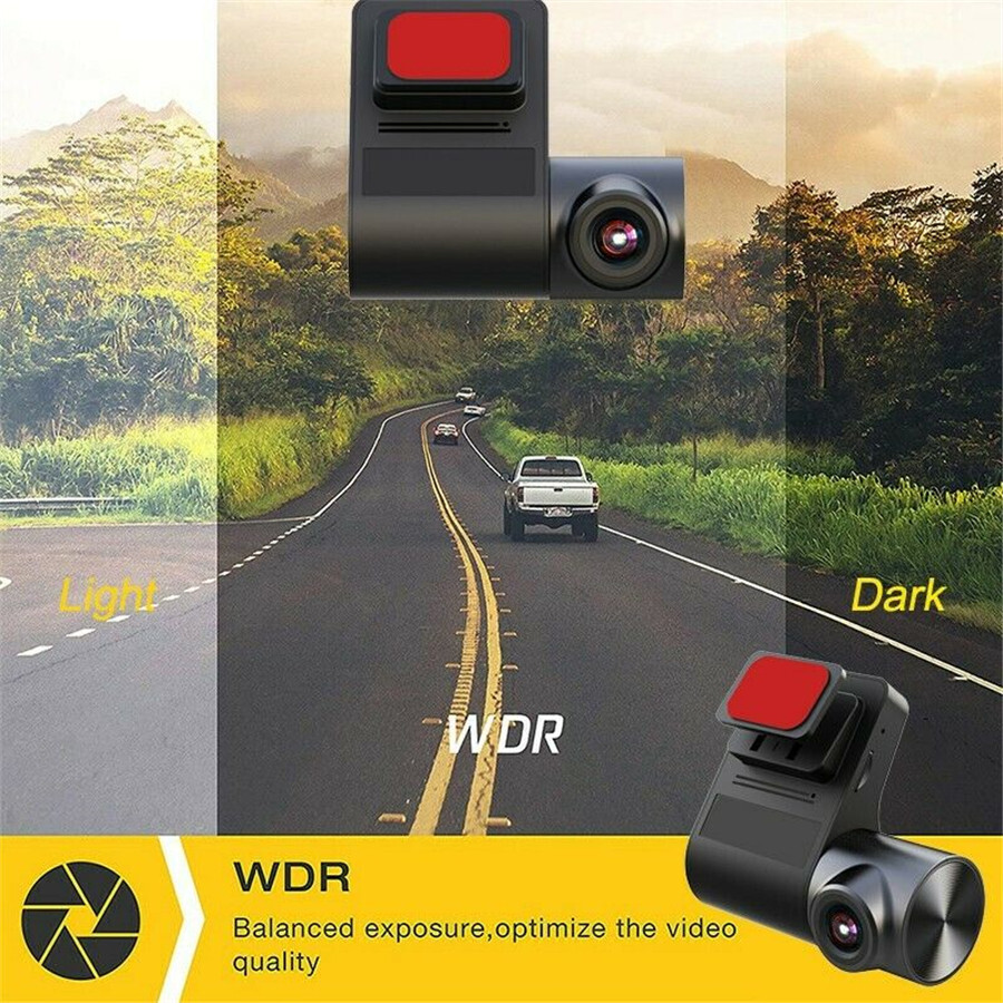 Car Front Windshield DVR Dash Camera Loop Recording ADAS 170° Wide Angle Dashcam