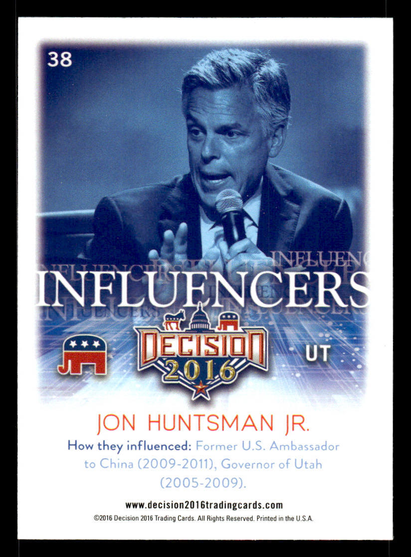 2016 Decision 2016 #38 Jon Huntsman Jr. Card