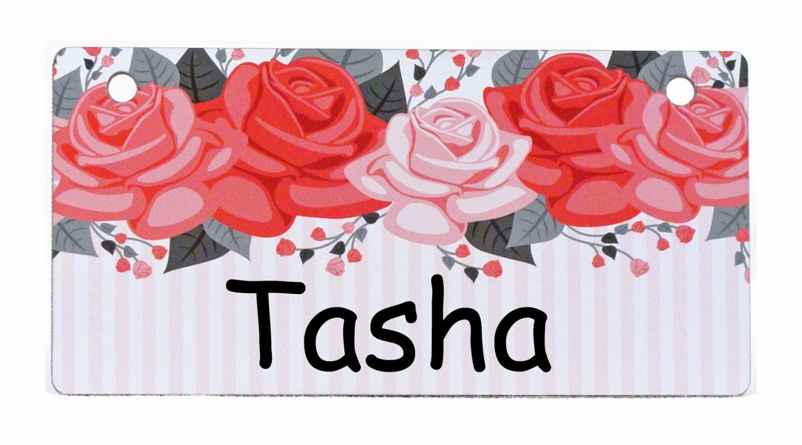 Vintage Roses  Design  Personalized 5" x 2.5" Dog Crate Tag