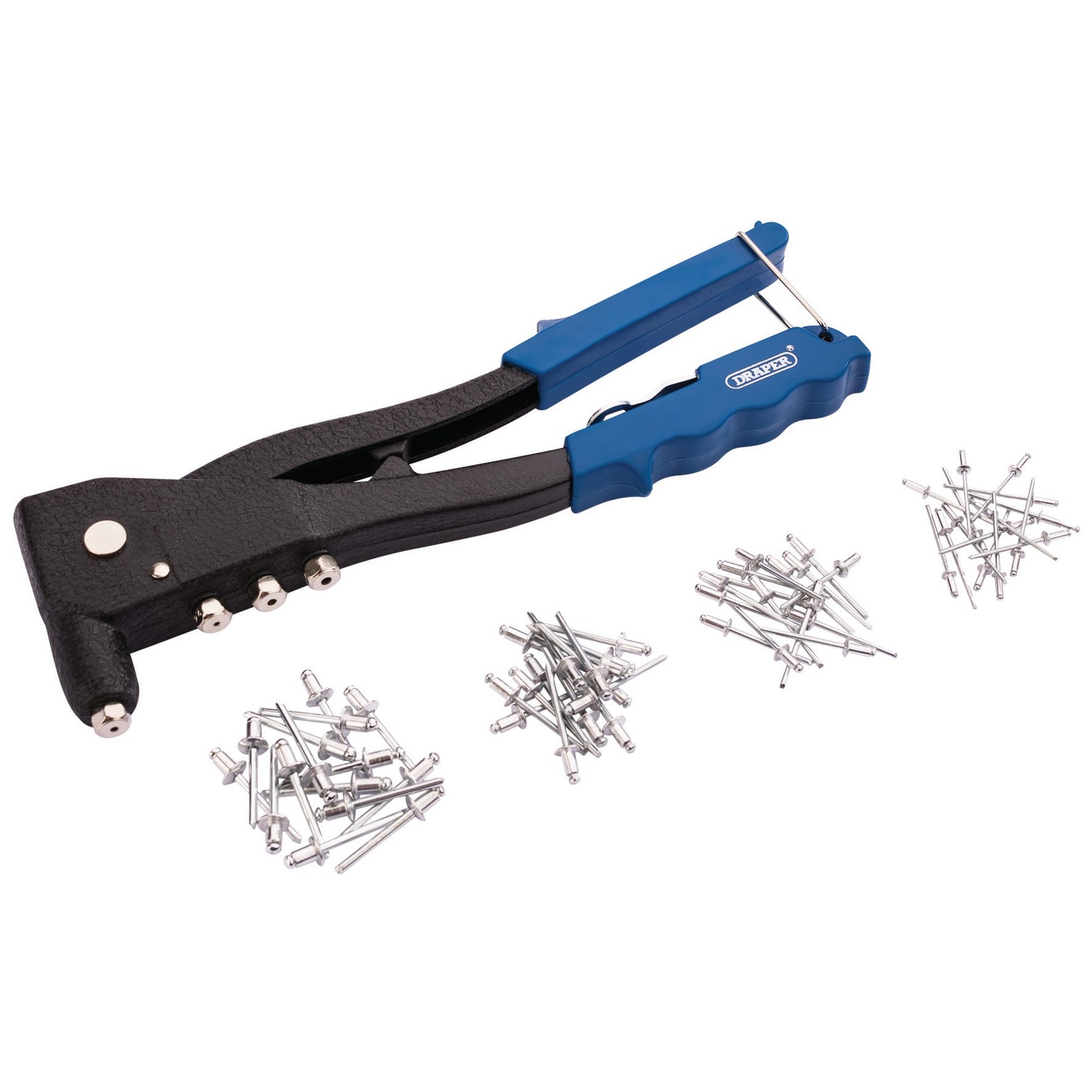 Draper Hand Riveter Kit for Aluminium Rivets 1 x Case 100 Mixed rivets 27843