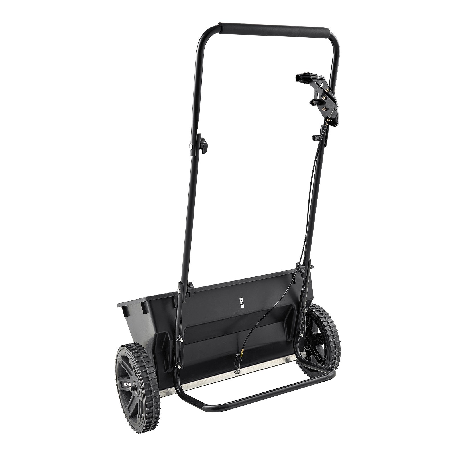 50 lbs Capacity Drop Spreader, 18 in Width, 10 in Tires, 30 Settings