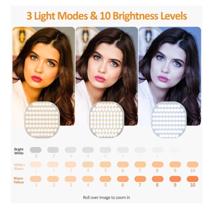 Concept Vlog LED Video Light CRI 3000K-6500K Brightness Dimmable
