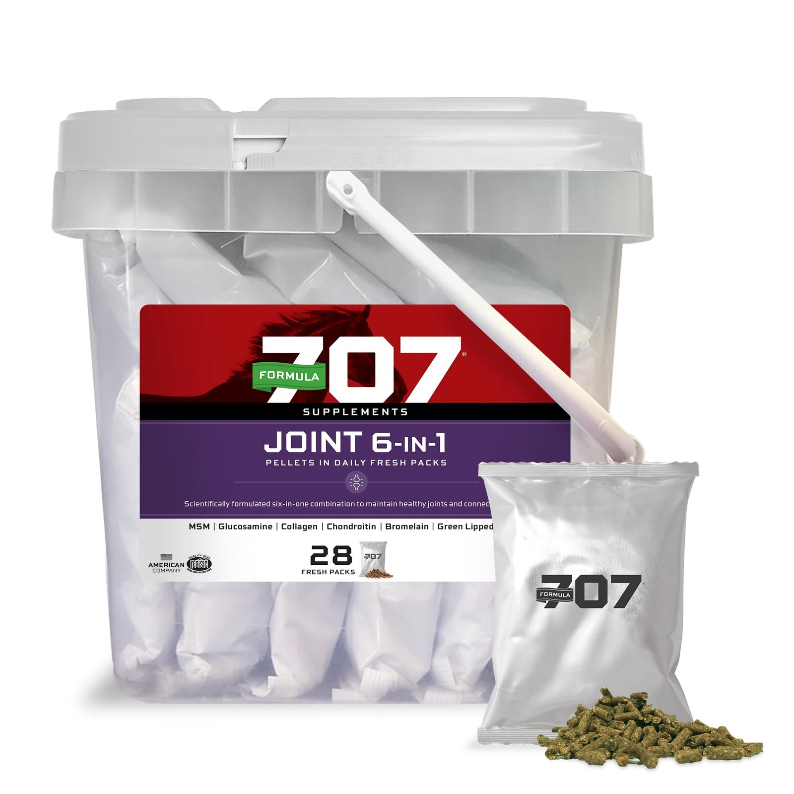 New Best Formula 707 Joint 6in1 Equine Supplement Daily Fresh Packs Support for