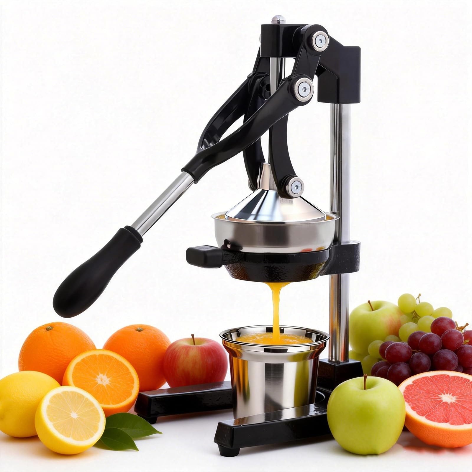 Cast Iron Juicer,Manual Juicer Hand Press,Professional Citrus Juicer,with Sta...