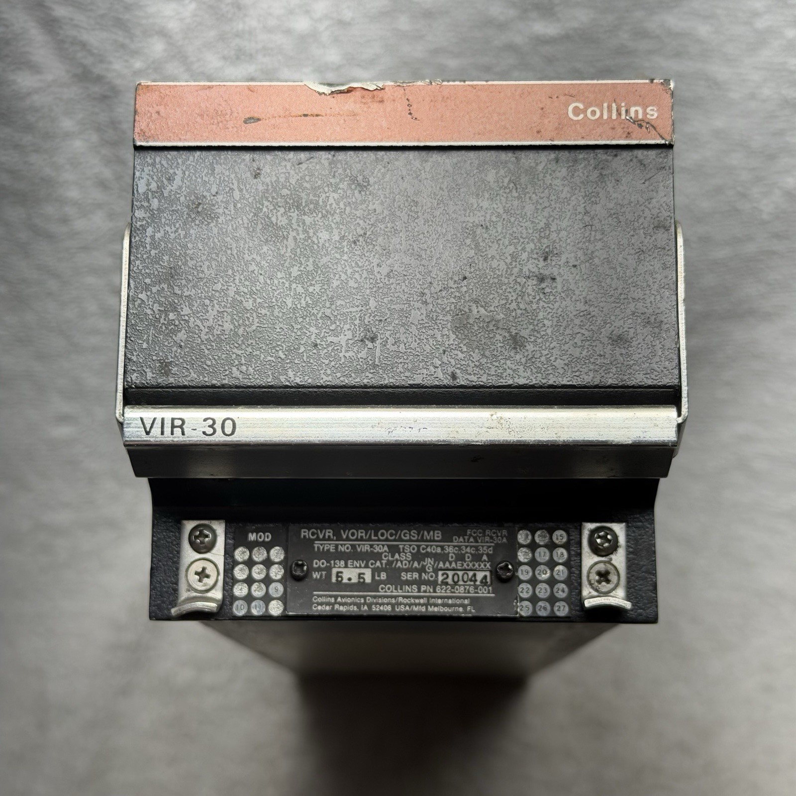Collins Aerospace VIR-30A Nav Receiver Module 622-0876-001 W/ Mods