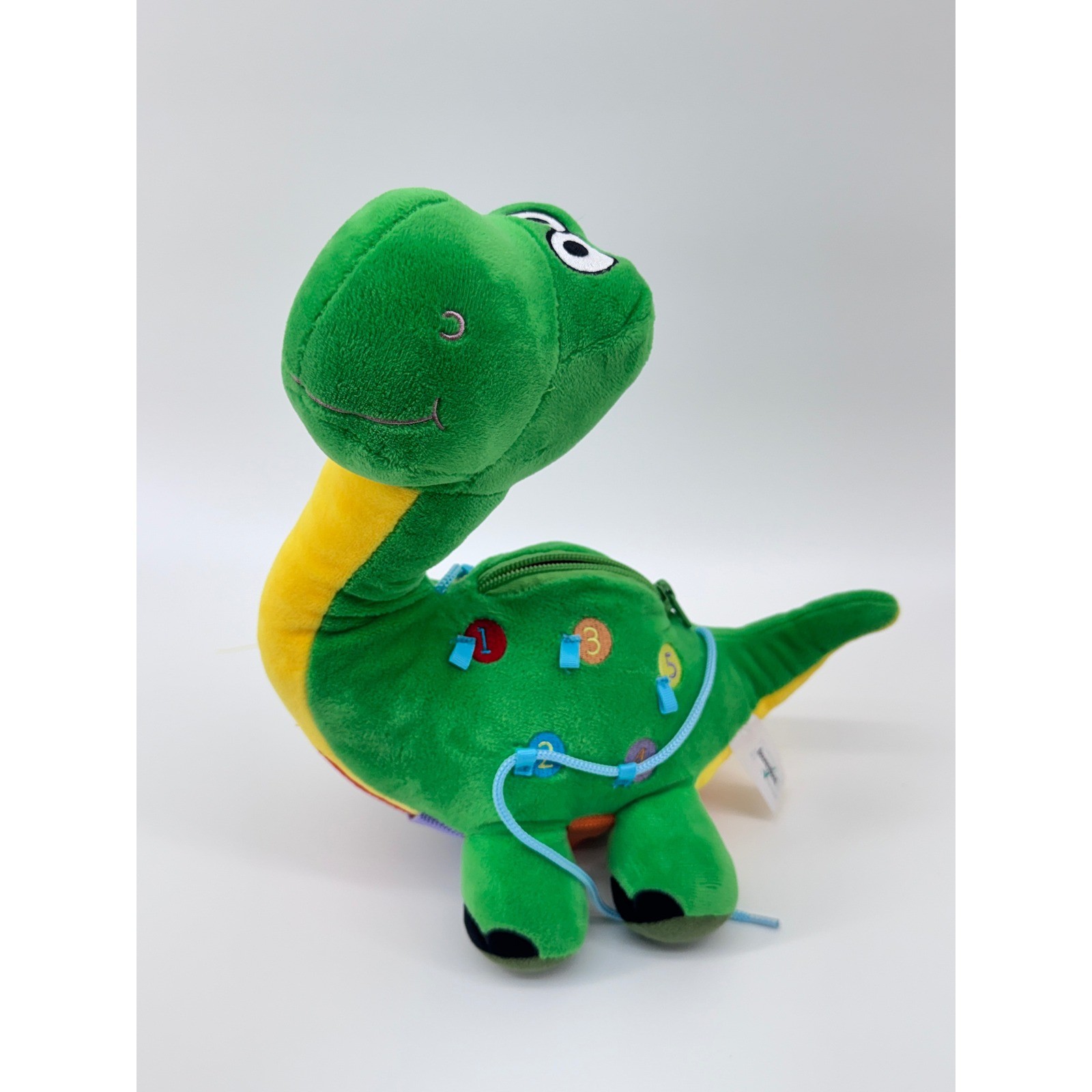 Sensory Dinosaur Buckle Toy Toddler Busy Board Fine Motor Zipper Lacing  Plush