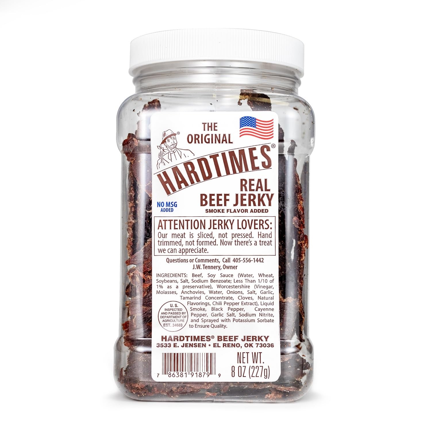 Hardtimes Handcrafted Beef Jerky - Original Flavor - 8 8 Ounce (Pack of 1)