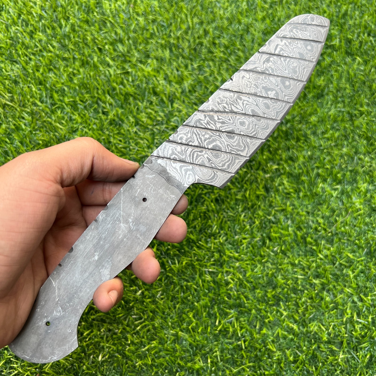 10'' Handmade Damascus Steel Knifemaking Sharp Chef Blank Blade Knife