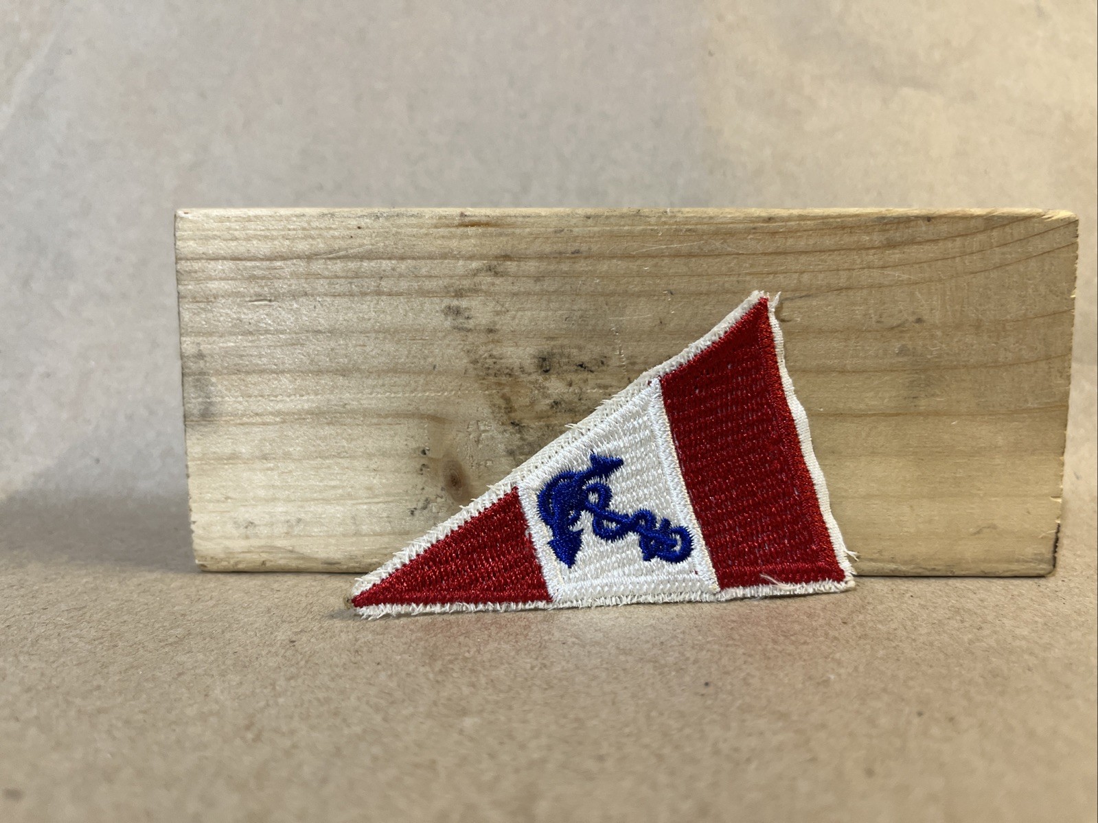 Vintage 75th Infantry Division Naval Triangle Cut Edge Sew on Patch
