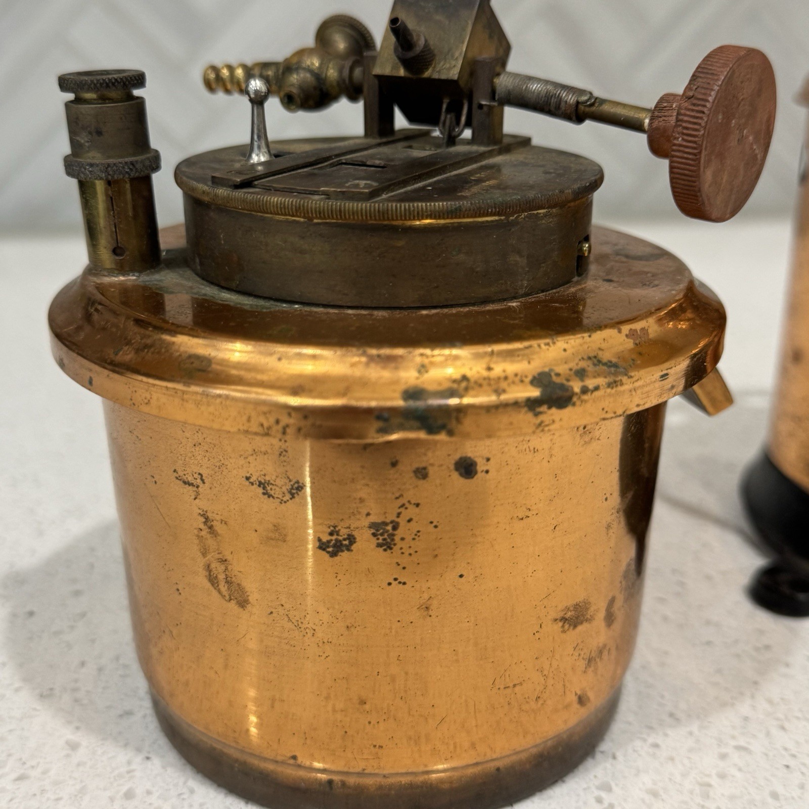 Antique CJ Tagliabue Mfg Co Copper Closed Flash Point Petroleum Tester UNTESTED
