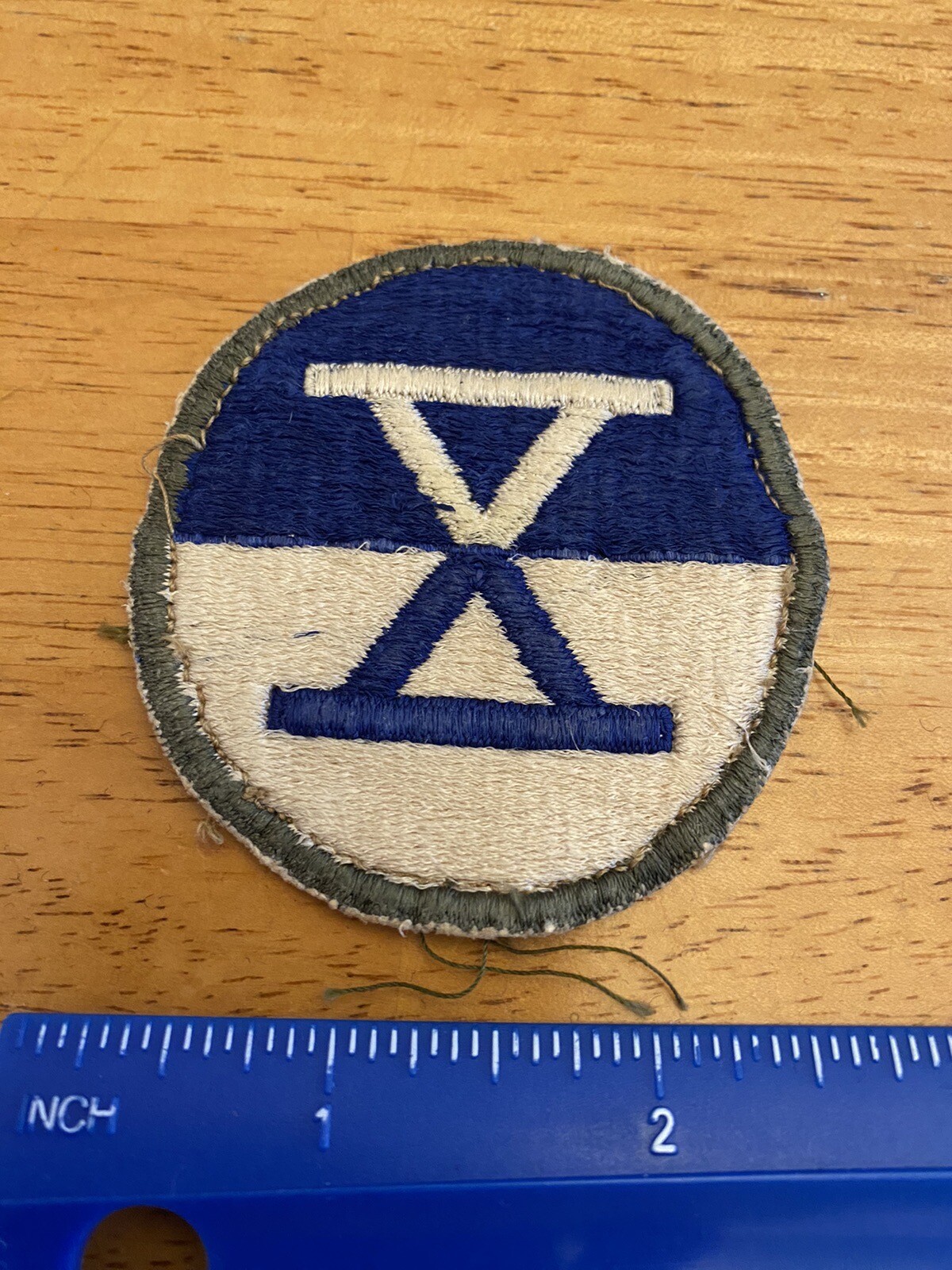 US Army 10th Corps X White Blue Patch INV4762