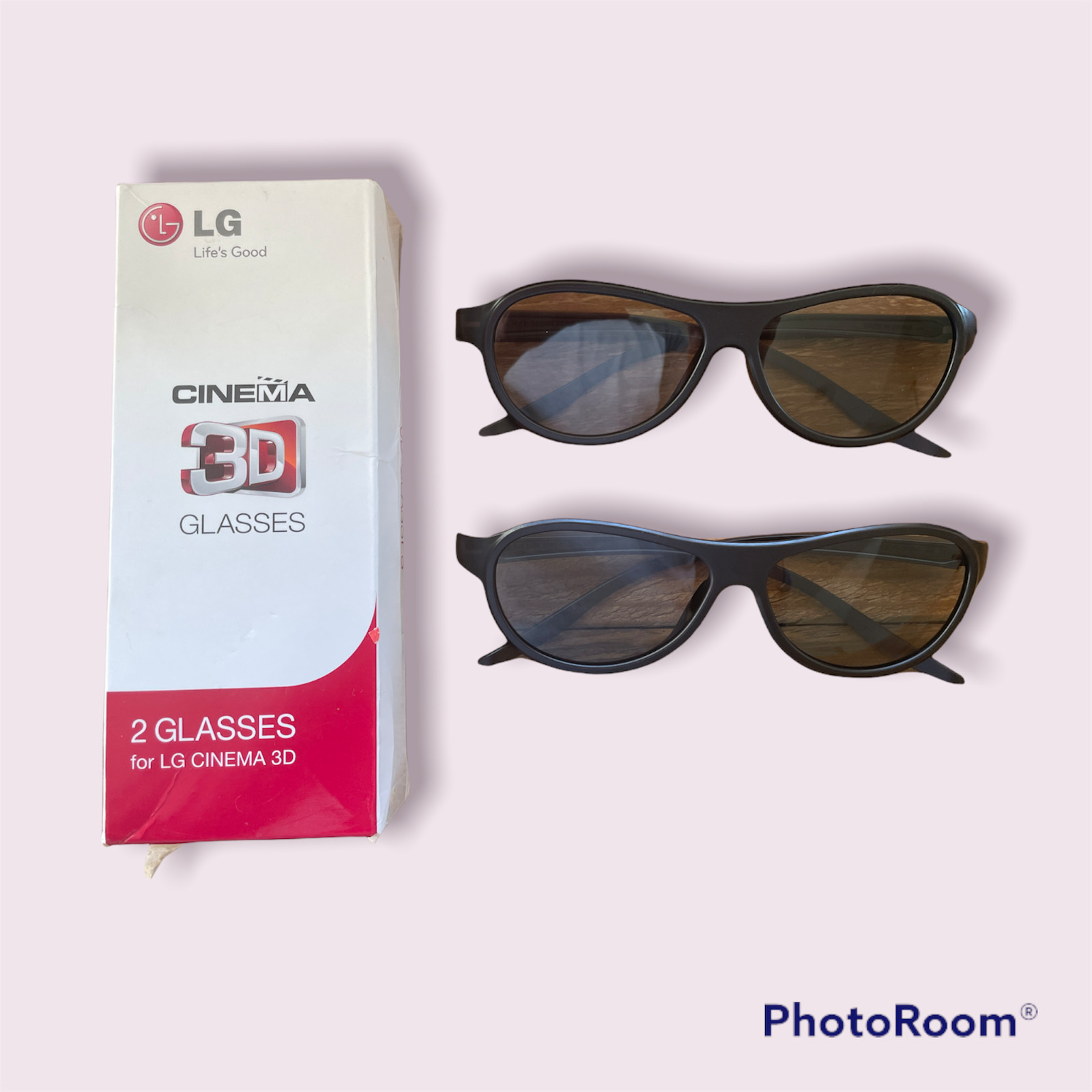 LG Cinema 3D Glasses - Box Of Two 3D Glasses and Cleaning Cloth AG-F310