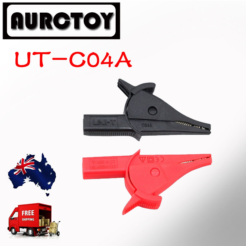 UNI-T Multimeter test lead probe Alligator CLIPs UT-C04A 4mm Banana plug AU