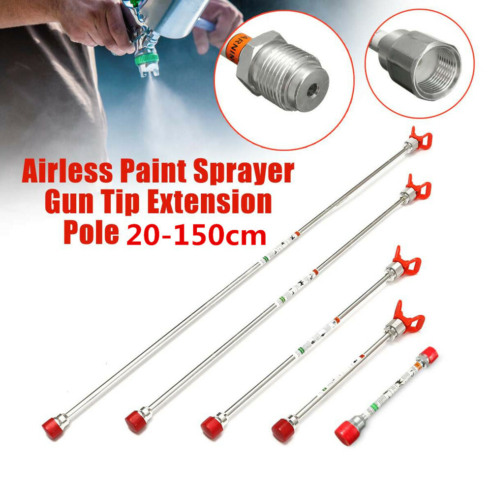 Universal Airless Paint Sprayer Spray Gun Tip Extension Pole Rod 20/30/50/75cm
