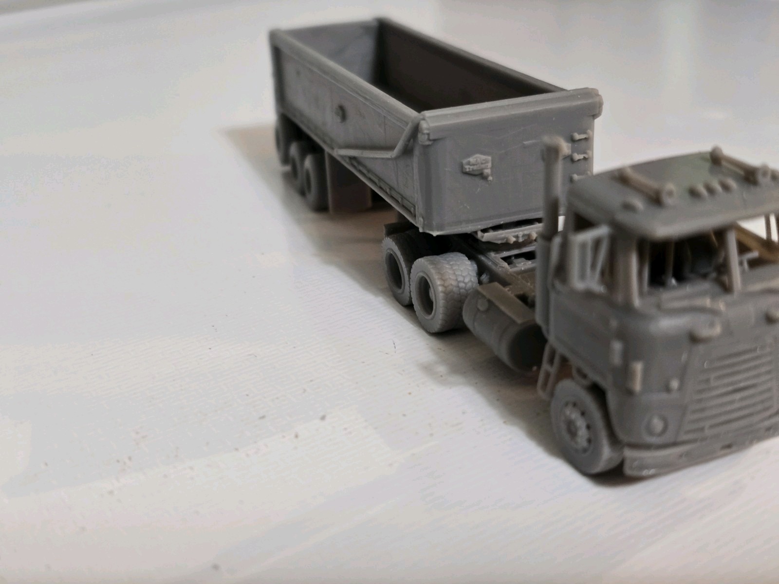 N Scale Mac Triaxle End Dump Trailer Undecorated Kit 3d Printed