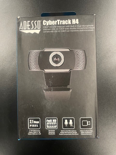 Adesso CyberTrack H4 1080P HD USB Webcam with Built in Microphone NIB Sealed