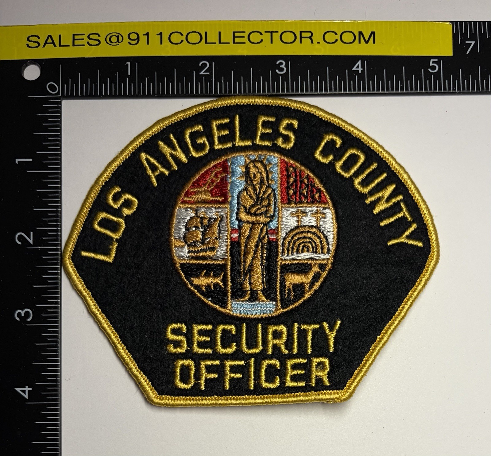 VINTAGE CA CALIFORNIA LOS ANGELES COUNTY SECURITY OFFICER PATCH #D26