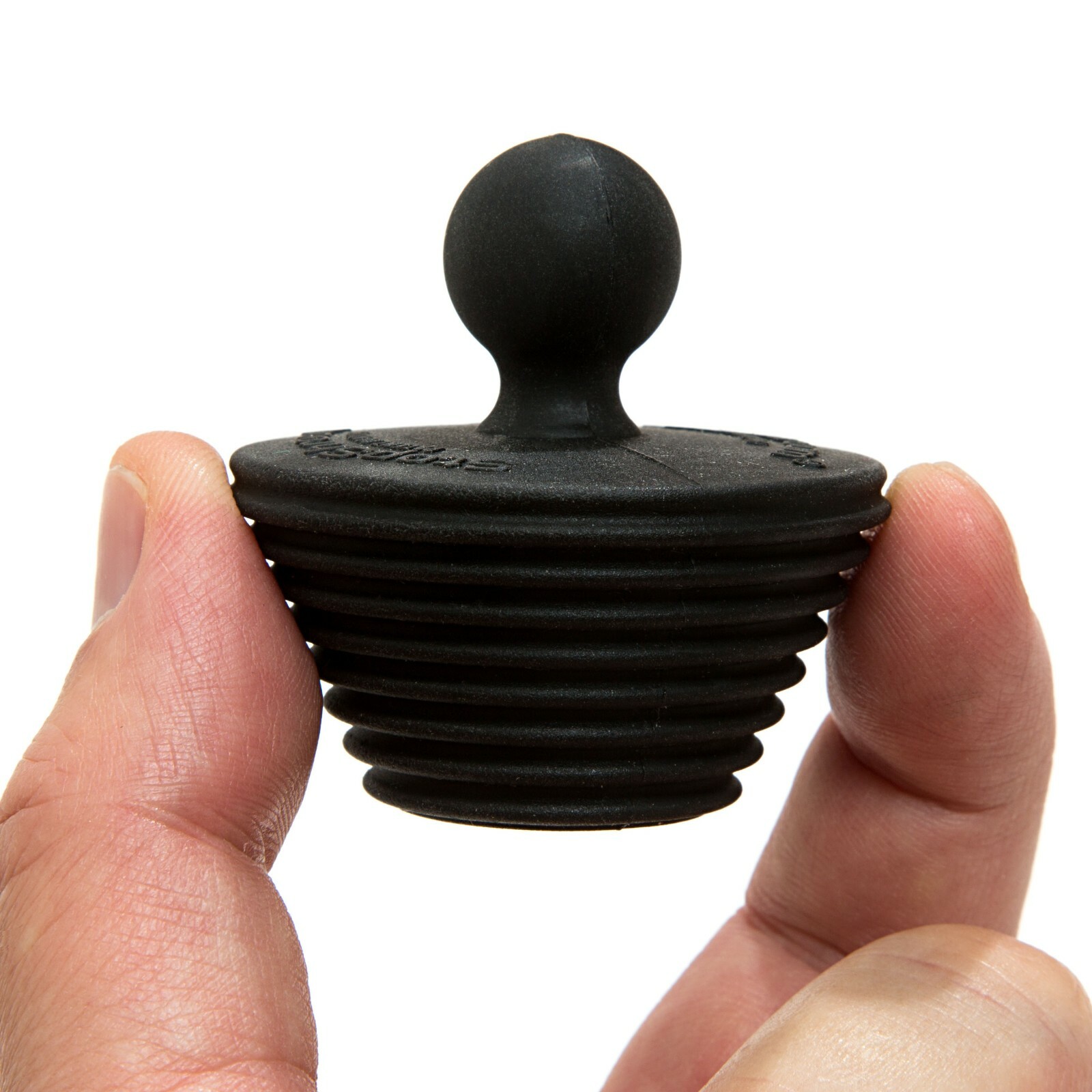 SinkShroom Black Strainer Drain Protector Hair Catcher w/ Stopper Plug for Sinks