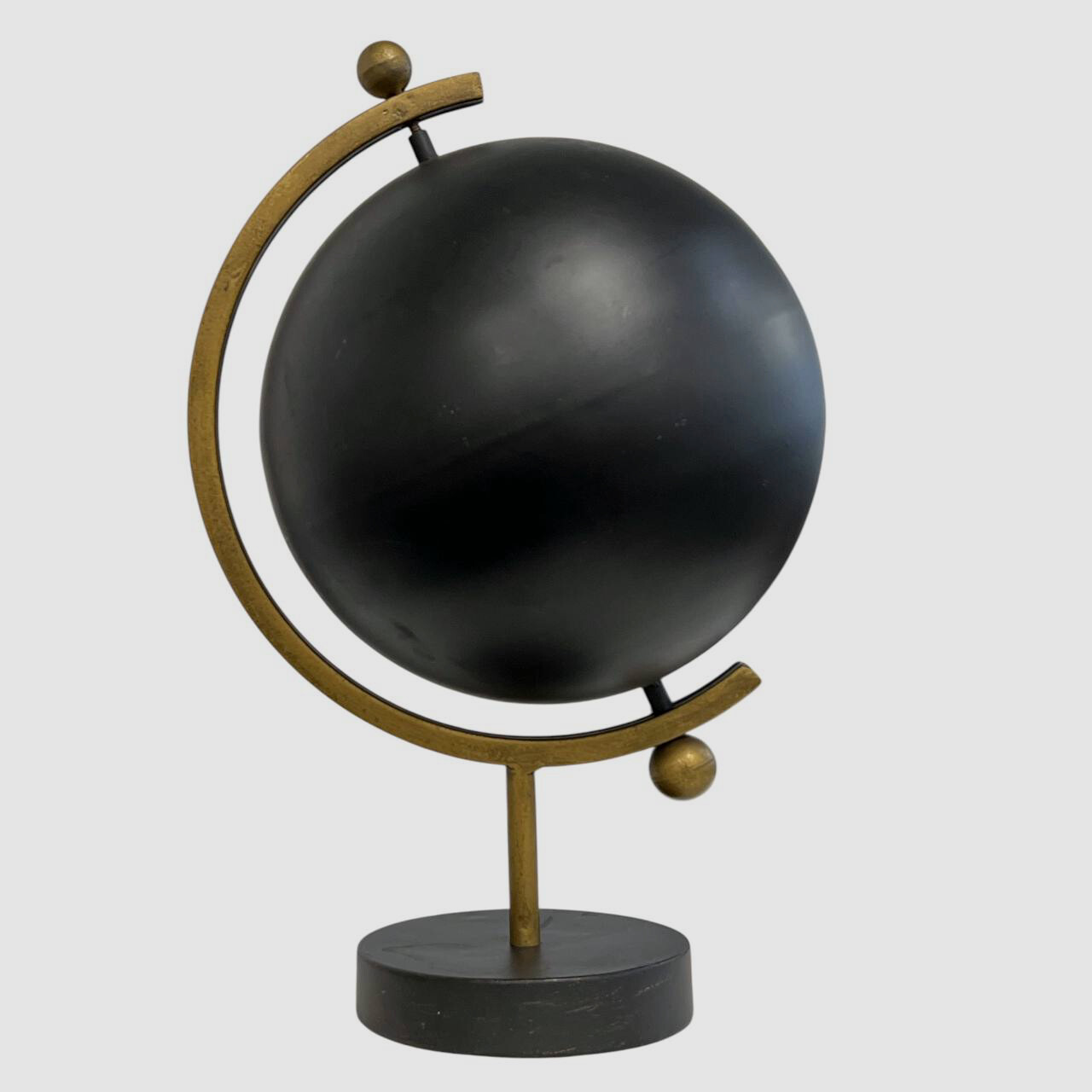Zuo Black Gold Home Decor Rotating World Balc Tabletop Globe 16"