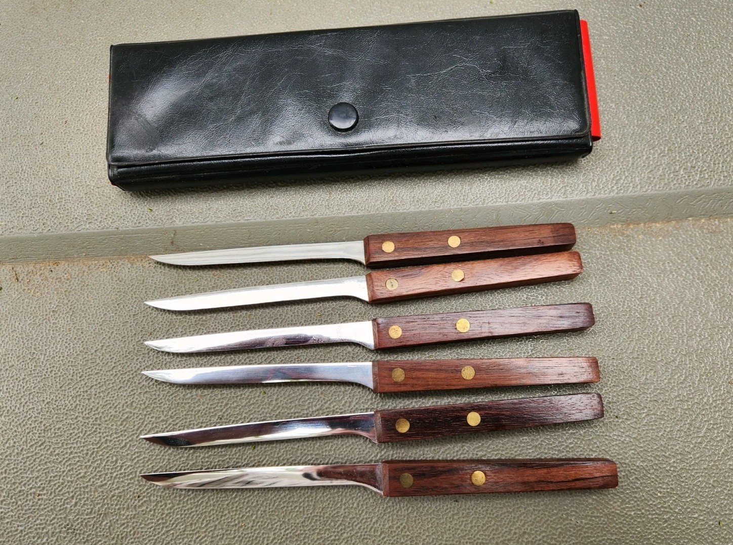 Mid Century Vernco 6 piece Knife Set Stainless Steel Japan Q=C +V