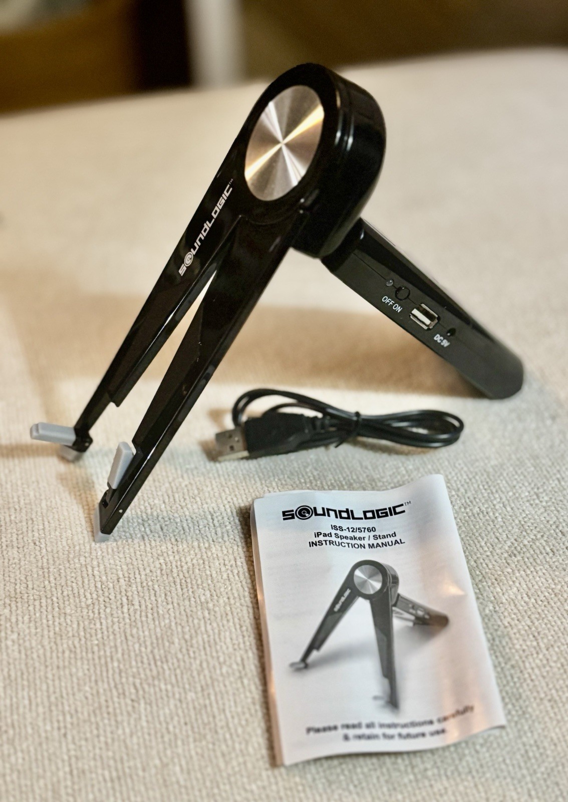 NEW Soundlogic Foldable Speaker Stand Ipad Tablet ISS 12/57/60 Black