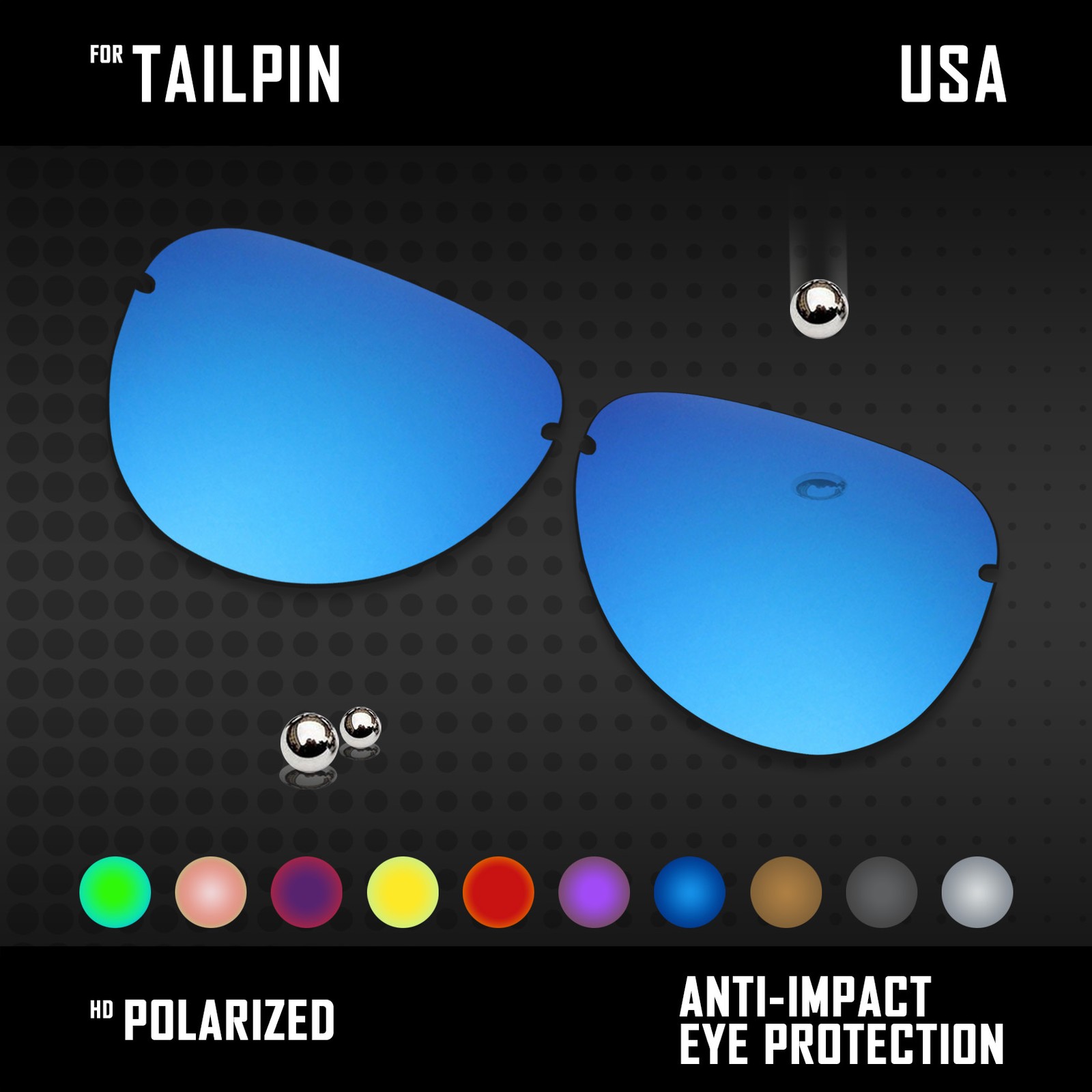 Anti Scratch Polarized Replacement Lenses for-Oakley Tailpin OO4086 Multi-Colors
