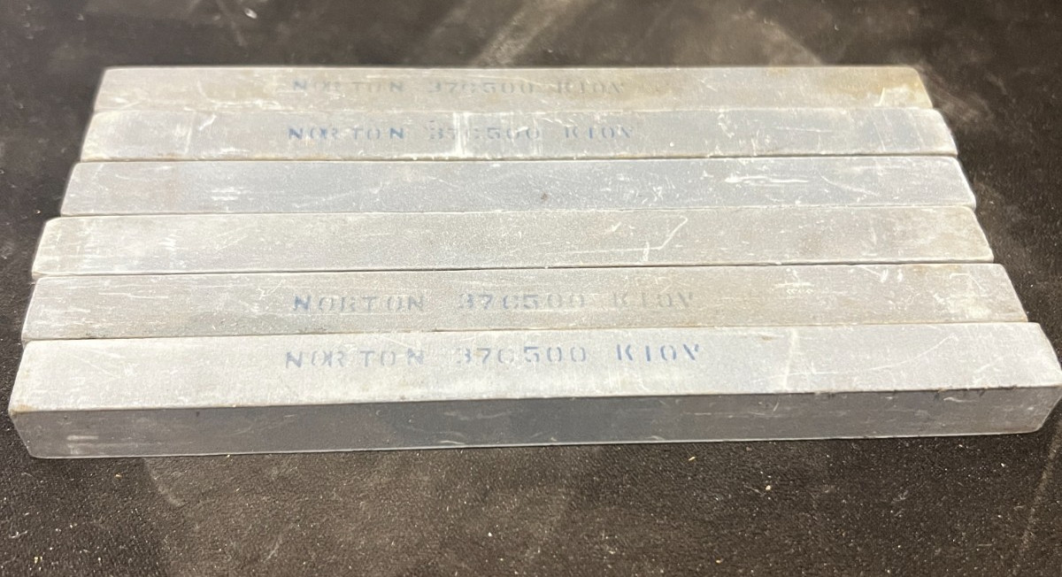 New Norton 37C500 K10V 1/2" square x 6" long Dressing Stones Set of 6