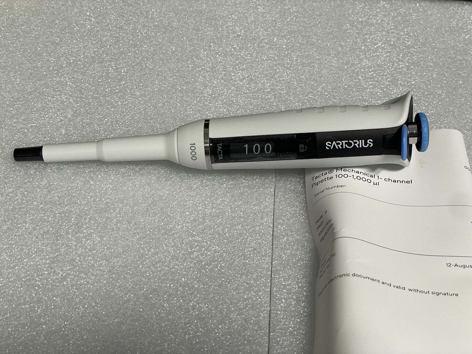 Sartorius Tacta LH-729090 Single-Channel, Adjustable-Volume Pipette