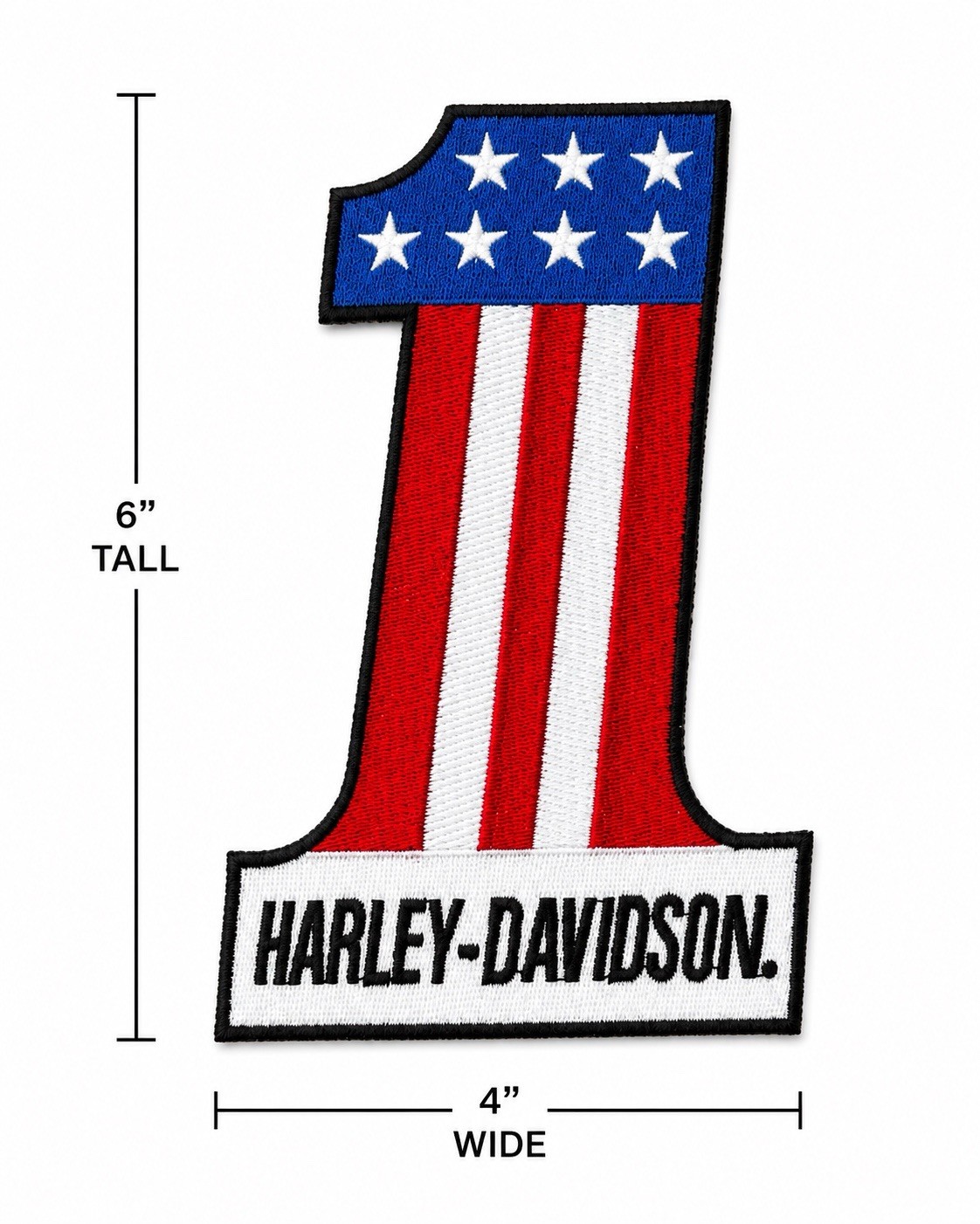 Harley Davidson Number One Knievel Large Patch Iron On Sew American Flag Quality