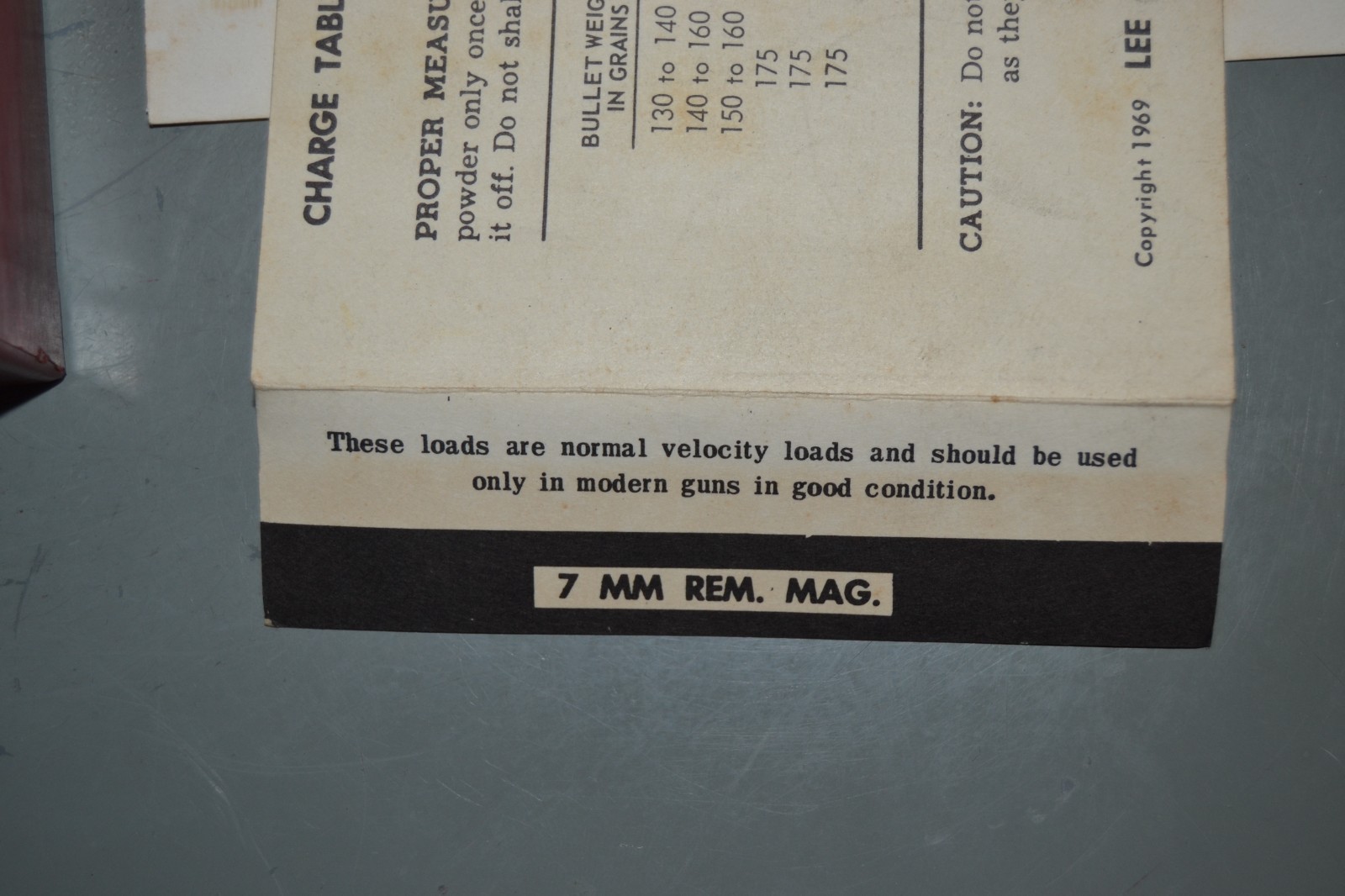 LEE LOADER COMPLETE RELOADING TOOL 7MM REM. MAG. HANDLOAD RANGE DIE SET RELOAD