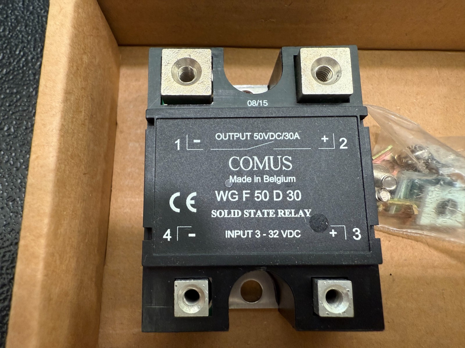 COMUS WG F 50 D 30 SOLID STATE RELAY WITH HARDWARE. FREE SHIPPING USPS.